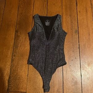 Klassy Network Glittering Black Bodysuit